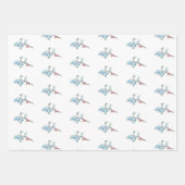 Feuille De Papier Cadeau Rennes de Noël et saint (Devant 3)