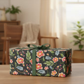 Feuille De Papier Cadeau Renouveau de la fleur moderne