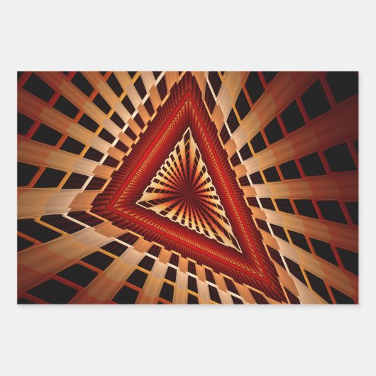 Feuille De Papier Cadeau Réseau d'Imaginaires 3D Conception graphique fract (Devant 2)