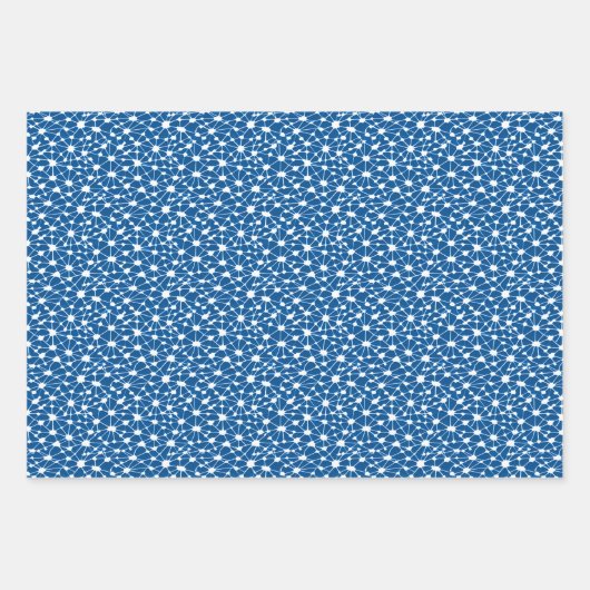 Feuille De Papier Cadeau Réseau neuronal Conception Abstraite Fractée (Devant 3)