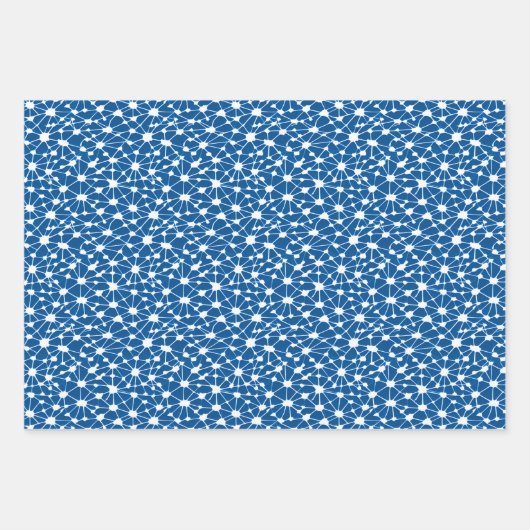 Feuille De Papier Cadeau Réseau neuronal Conception Abstraite Fractée (Devant)