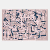 Feuille De Papier Cadeau Réteo moderne (Devant 3)