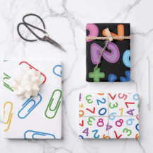 Retour à l'école numéros colorés ensemble de 3