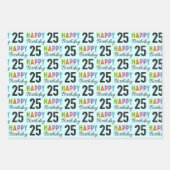 Feuille De Papier Cadeau Retro 25e anniversaire (Devant 2)