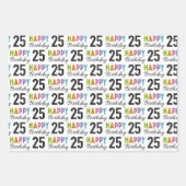 Feuille De Papier Cadeau Retro 25e anniversaire (Devant)