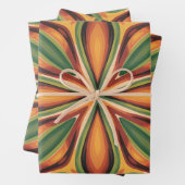 Feuille De Papier Cadeau Retro Bloom (En situation)