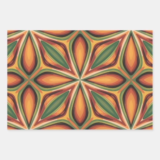 Feuille De Papier Cadeau Retro Bloom (Devant)