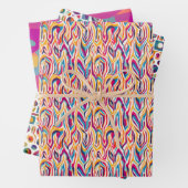 Feuille De Papier Cadeau Retro Bright - Automne, Hiver Bright Subtle Abstra (En situation)