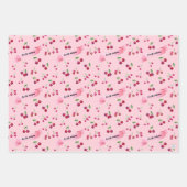 Feuille De Papier Cadeau Retro Cherry Pattern Cute Coquette Sweet Treats (Devant 2)