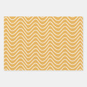 Feuille De Papier Cadeau Retro Chevron Motif Jaune Zigzag (Devant)