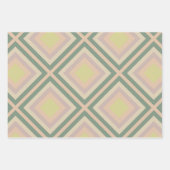 Feuille De Papier Cadeau Retro Chic Lemon Pastel géométrique (Devant)