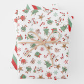 Feuille De Papier Cadeau Retro Chillin' avec mes neiges Noël (En situation)