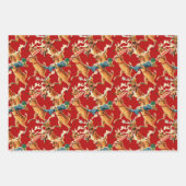 Feuille De Papier Cadeau Retro Christmas Reindee (Devant)