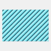 Feuille De Papier Cadeau Retro Cyan Chic Wrapping Paper (Devant 3)