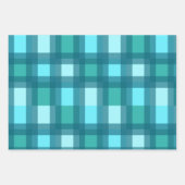 Feuille De Papier Cadeau Retro Cyan Chic Wrapping Paper (Devant)