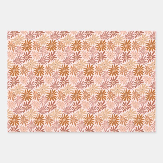 Feuille De Papier Cadeau Retro Daisy Delft (Devant 2)