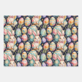 Feuille De Papier Cadeau Retro Easter seamless pattern. Watercolor (Devant)