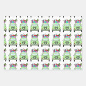 Feuille De Papier Cadeau Rétro Fiat 500 (Devant)