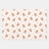 Feuille De Papier Cadeau Retro Gingerbread Cookies et Thé Noël (Devant 2)