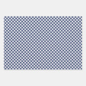 Feuille De Papier Cadeau Retro Gingham 3 Blue (Devant 3)