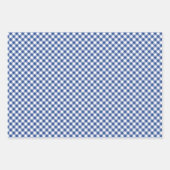 Feuille De Papier Cadeau Retro Gingham 3 Blue (Devant 2)