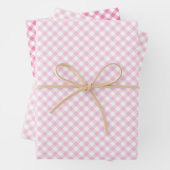 Feuille De Papier Cadeau Retro Gingham 3 Pink (En situation)