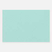 Feuille De Papier Cadeau Retro Gingham Bluegrass Green (Devant 3)