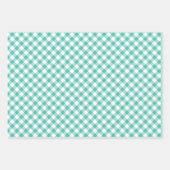 Feuille De Papier Cadeau Retro Gingham Bluegrass Green (Devant 2)