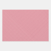 Feuille De Papier Cadeau Retro Gingham Cherry Red (Devant 3)