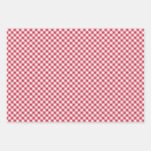 Feuille De Papier Cadeau Retro Gingham Cherry Red (Devant)