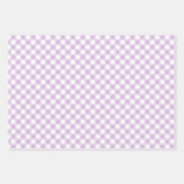 Feuille De Papier Cadeau Retro Gingham Soft Lilac (Devant 2)
