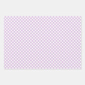 Feuille De Papier Cadeau Retro Gingham Soft Lilac (Devant)