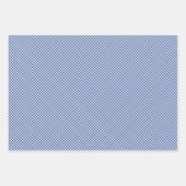 Feuille De Papier Cadeau Retro Gingham True Blue (Devant 3)