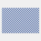 Feuille De Papier Cadeau Retro Gingham True Blue (Devant 2)