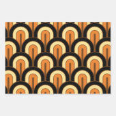 Feuille De Papier Cadeau Retro Gradated Geometric Fan Pattern (Devant 2)