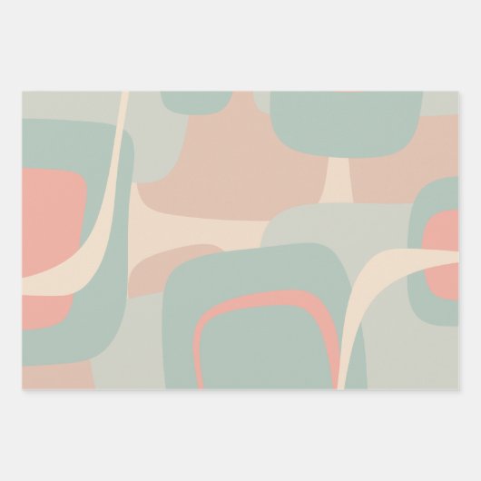 Feuille De Papier Cadeau Retro Groove Pastel Vibes Motifs (Devant 2)
