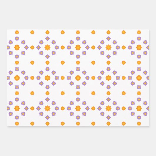 Feuille De Papier Cadeau Retro Indulgence florale (Devant 2)