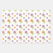 Feuille De Papier Cadeau Retro Indulgence florale (Devant)