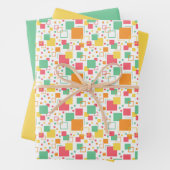 Feuille De Papier Cadeau Retro Mod Citrus (En situation)