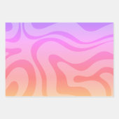 Feuille De Papier Cadeau Rétro Moderne Abstrait de liquide Motif rose (Devant 2)