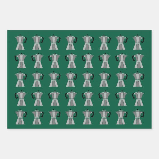 Feuille De Papier Cadeau Retro Moka Pot Coffee Maker (Devant 3)