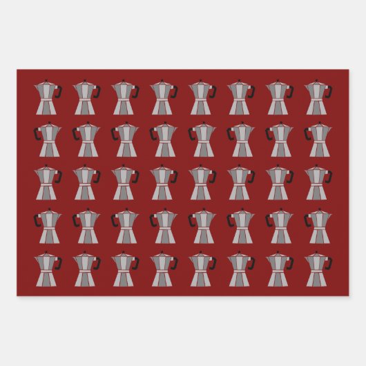 Feuille De Papier Cadeau Retro Moka Pot Coffee Maker (Devant 2)