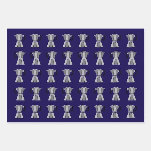 Feuille De Papier Cadeau Retro Moka Pot Coffee Maker (Devant)