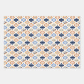 Feuille De Papier Cadeau Retro Noël Luxe Fêtes (Devant)