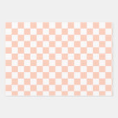 Feuille De Papier Cadeau Retro Pastel Checkered Pattern (Devant)