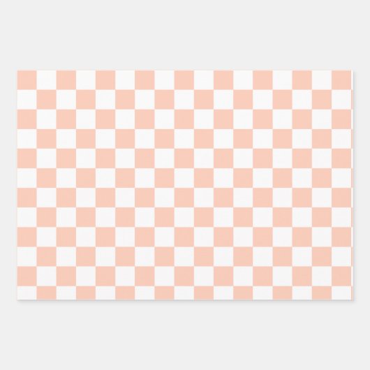 Feuille De Papier Cadeau Retro Pastel Checkered Pattern (Devant)