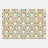 Feuille De Papier Cadeau Retro Peace Rainbow Dove Neutral Fun Floral (Devant)
