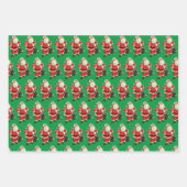 Feuille De Papier Cadeau Retro Père Noël (Devant 2)