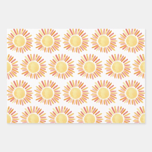 Feuille De Papier Cadeau Retro Premier voyage autour du Soleil Anniversaire (Devant)