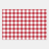 Feuille De Papier Cadeau Retro Red Picnic Check Farmhouse Design (Devant 2)